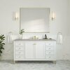 James Martin Vanities Chicago 60in Single Vanity, Glossy White w/ 3 CM Eternal Serena Top 305-V60S-GW-3ESR